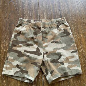 Girls Gap Kids camoflauge elastic waist stretch bike shorts size Small